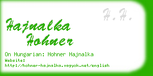 hajnalka hohner business card